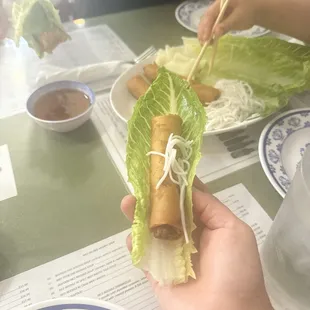 Spring rolls  No one here on mothers day