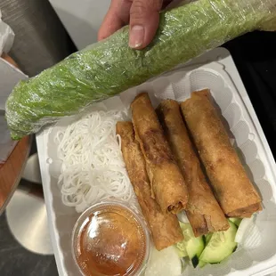 Spring rolls take out!