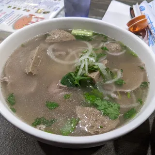 15. Pho Tai Bo Vien (Rare Steak and Meatballs)