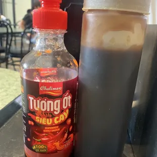 This hot source has replaced the typical Srircha you see at pho noodle shops