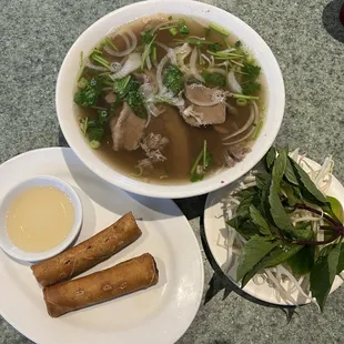 Pho #1 large and egg rolls