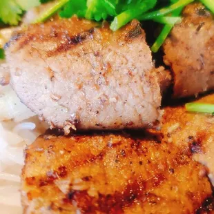 a close up of a plate of food