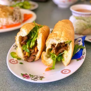 two sandwiches on a plate