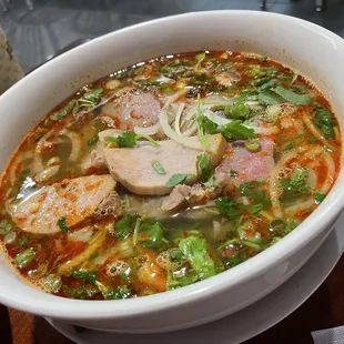 S 01. Lemongrass Spicy Beef Noodle Soup - Bun Bo Hue