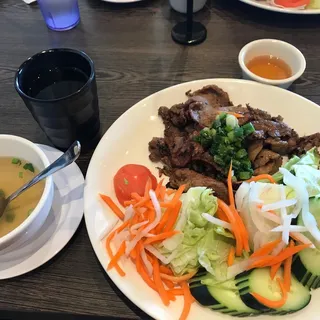 22. Grilled Pork, Salad and Soup Com thit heo nuong