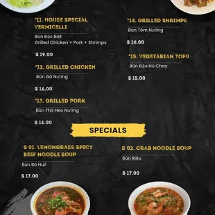 menu, soups and chowder