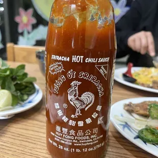 Big bottle of sriracha