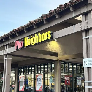 Outside in the front of restaurant