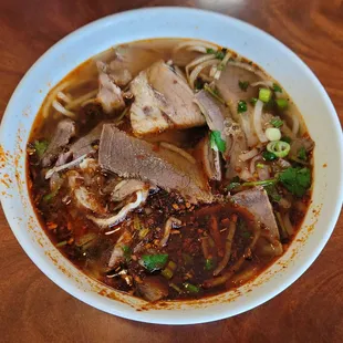 a bowl of soup on a table