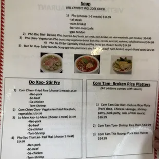 sushi and sashimi, menu