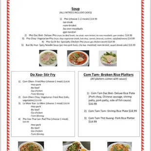 sushi and sashimi, menu