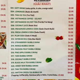 New menu