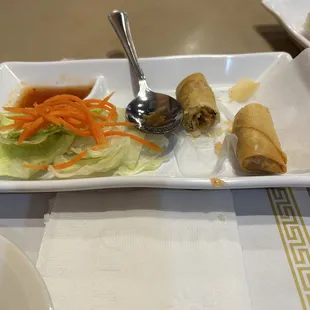 Spring rolls with delicious dipping sauce perfectly flavored