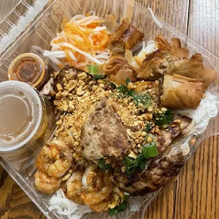 #47 Grilled pork, shrimp, and egg roll with vermicelli