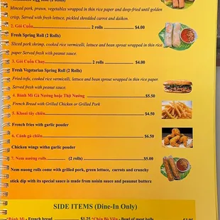 Latest menu with food items added