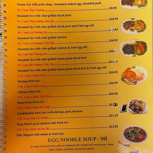 Latest menu with food items added