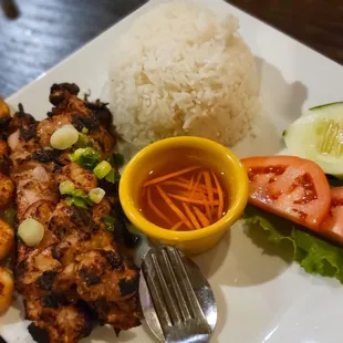 Com Ga Nuong (w/ added Shrimp).