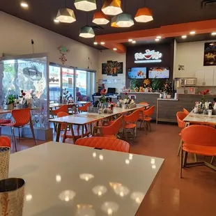 Bright, open, modern interior.