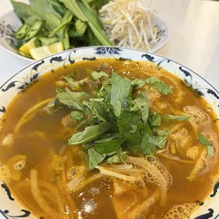 Spicy Beef Soup.  Tasty not too spicy but did not come with Blood cake