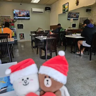 Interior... the customers are watching television... LOL!