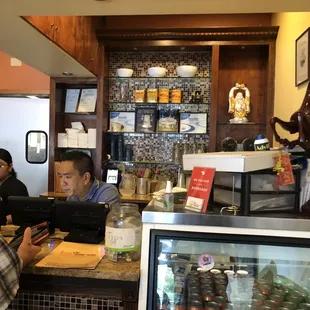 The counter where you order.