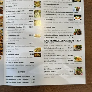 menu, sushi and sashimi