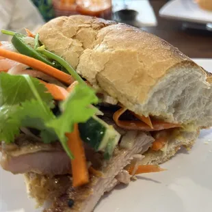 Half of the bahn mi ga ($8)