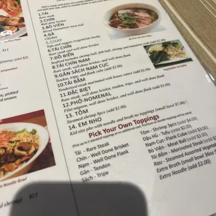 Yes! A real Vietnamese menu in CO Springs.