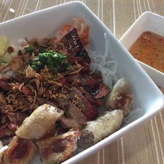 B1. Grilled Pork and Egg Roll Noodle Bowl