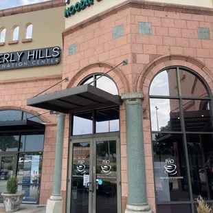 the front of the restaurant