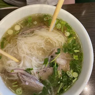 Pho with steak and brisket