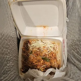My dish in the garbage.