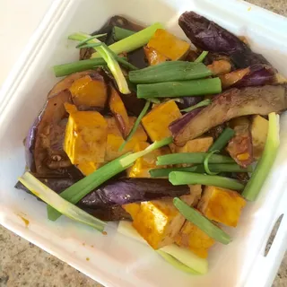 Tofu and Eggplant Rice Dish