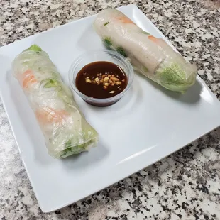 Spring rolls. A bit smaller than other Pho restaurants.