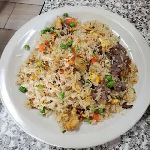 The over-fried, fried rice.