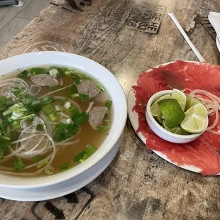 Steak Pho with meatballs added