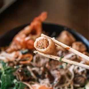 Grilled Pork, Shrimps &amp; Eggrolls Vermicelli