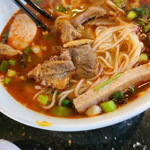 Bun bo hue with pho noodle