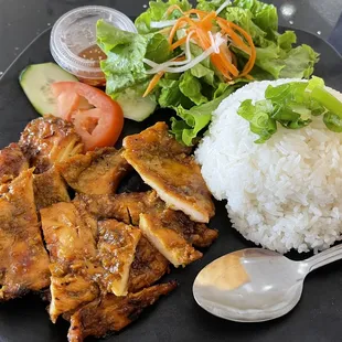 Charbroiled chicken cooked in house fish sauce. So yummy