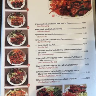 Menu as of 6/30/24