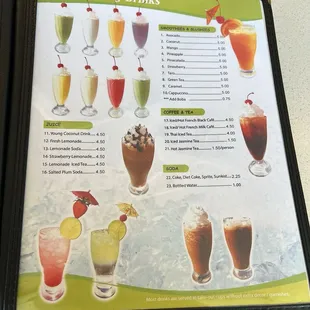 sushi and sashimi, menu