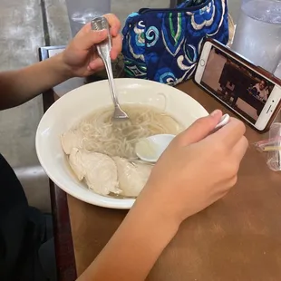 Kids chicken pho