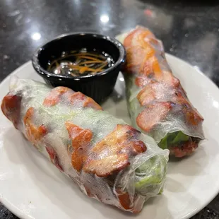 A5. Spring Rolls with Charbroiled Chicken (it comes with fish sauce)
