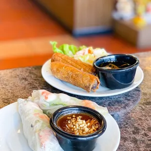 A2. Egg Rolls, A1. Spring Rolls