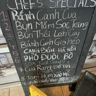 menu, sandwiches