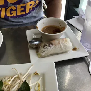 Shrimp and beef spring roll