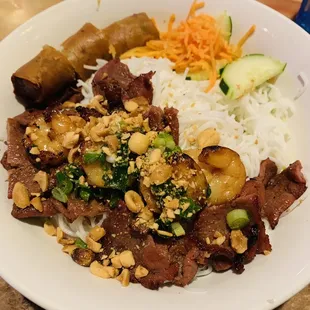 Grilled Shrimp &amp; Pork Vermicelli (add Egg Roll)