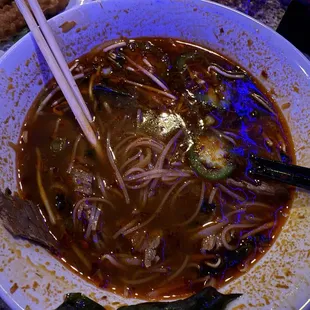 I had spicy beef broth with brisket and it was absolutely delicious! The broth was super flavorful! Overall 10/10 for me!