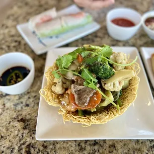 Crispy noodles was yummy.