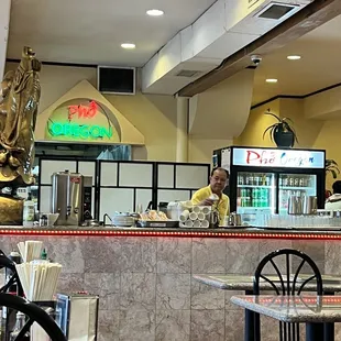 a man behind the counter